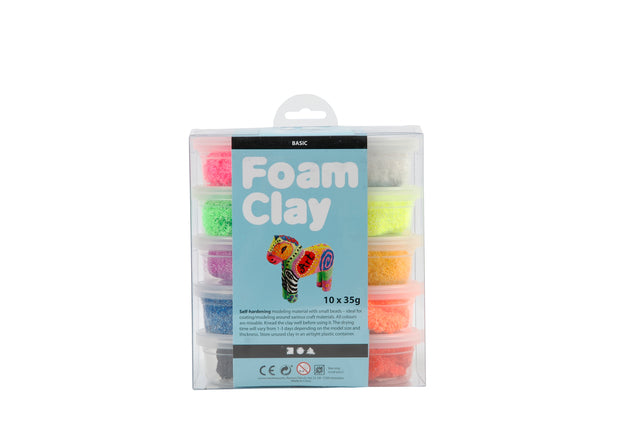 Foam Clay Boetseerklei, 10 x 35g in 10 kleuren - 3