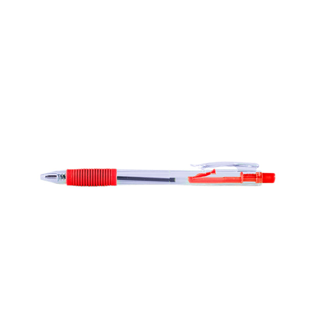 Office Click Balpen Rood met Rubber Grip - 2