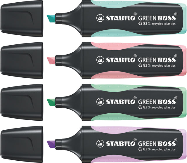 Stabilo Green Boss Pastel Set 4 Stuks - 3