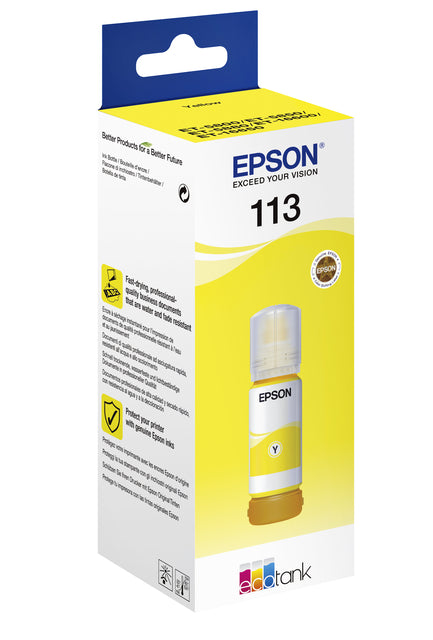 Epson 113 EcoTank Navulinkt Geel (XL Cap.)