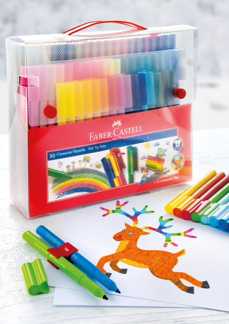 Faber-Castell Connector Kleurstiften Cadeauset, 80 Stuks - 4