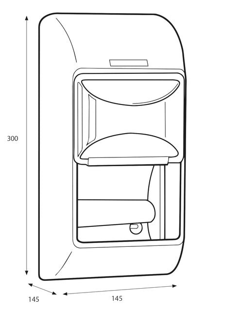 Katrin 2 Standaard Toiletrol Dispenser Wit - 3