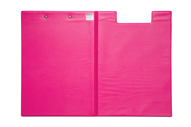 Klembordmap MAUL A4 staand + penlus, neon roze - 2