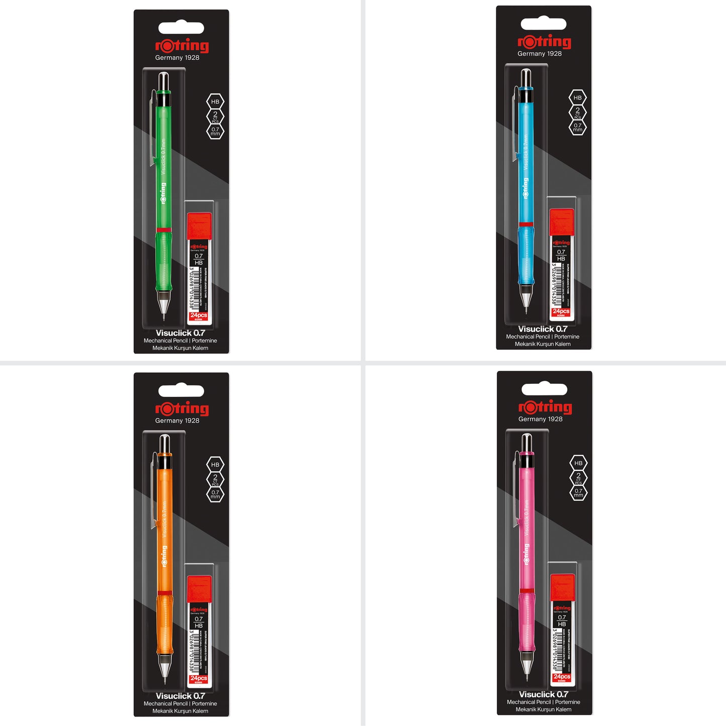 Vulpotlood ROTRING VisuClick 0.7mm assorti