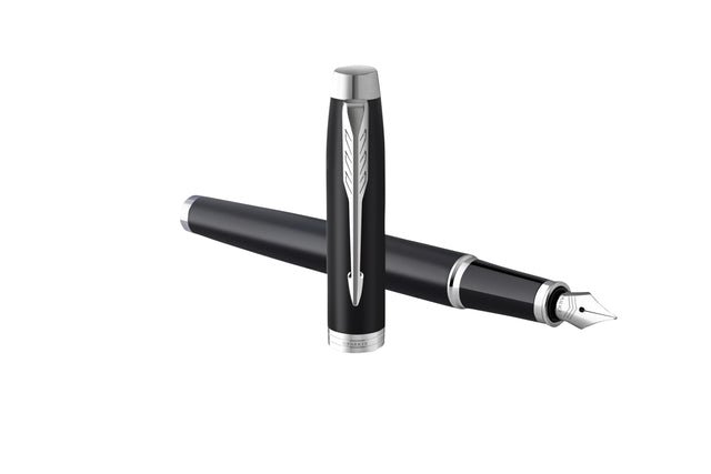 Parker IM CT mat zwart met verchroomde details en betrouwbare penpunt - 5