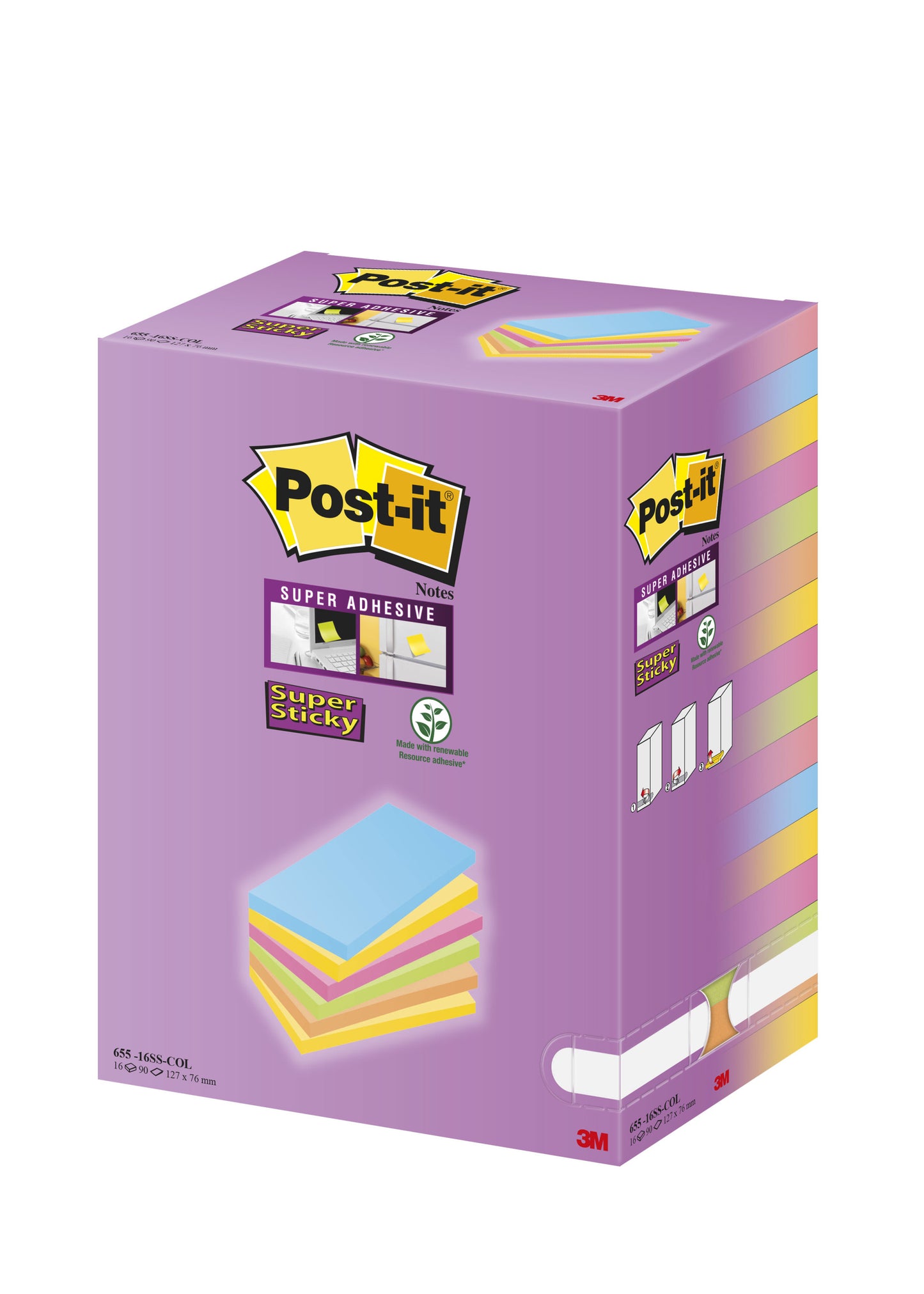 Memoblok Post-it® Assortiment 127x76mm, milieuvriendelijk - 5