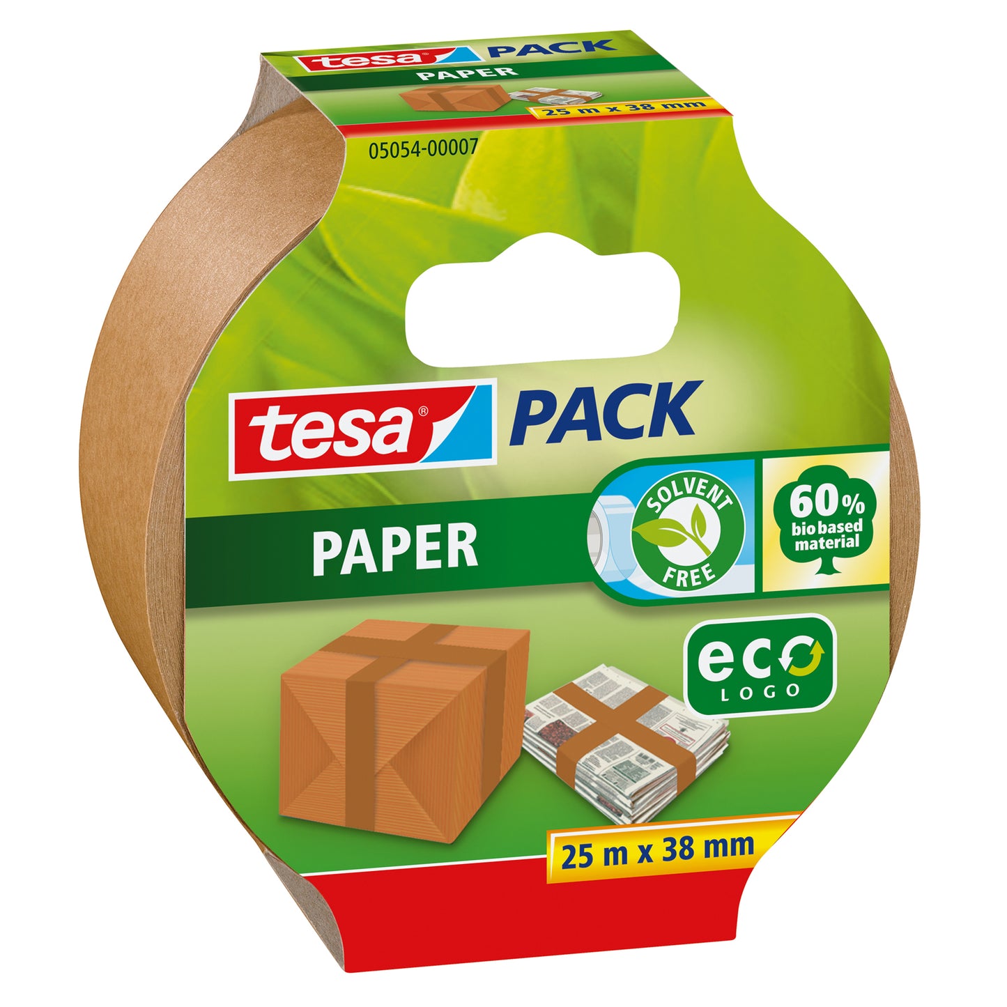 Verpakkingstape tesapack Paper EcoLogo® 38mm bruin