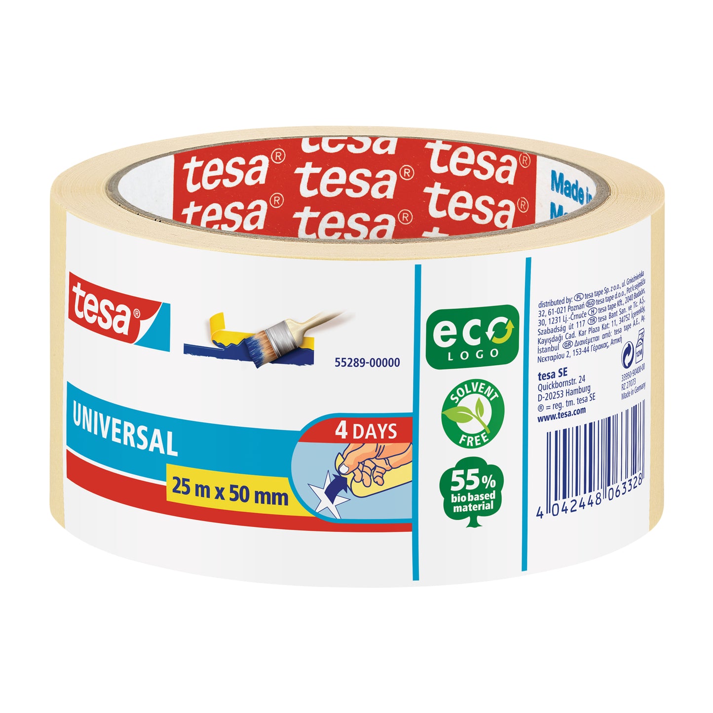 Tesa Economy Afplaktape 50mm x 25m Beige - Schildertape