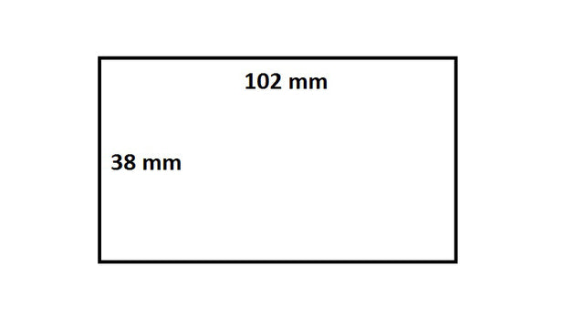 IEZZY Label 102x38mm 25mm kern, 1790 stuks, Wit, Permanent