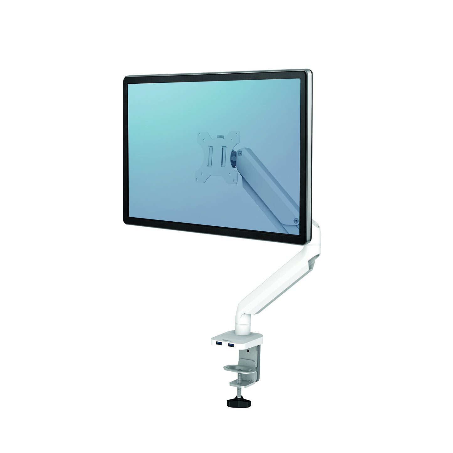 Fellowes Single Platinum Series monitorarm wit, verstelbaar