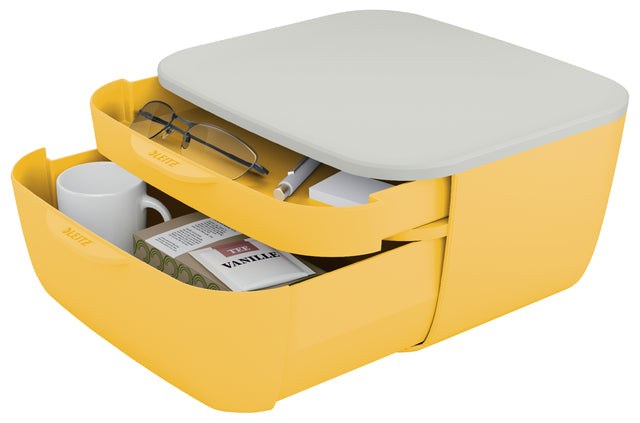 Leitz Cosy Ladenblok 2-laden Geel - Opbergsysteem - 3