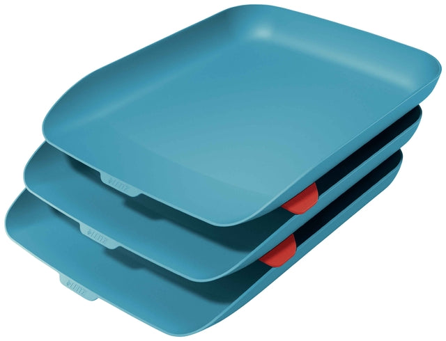 Leitz Cosy A4 Brievenbak Set van 3 Blauw