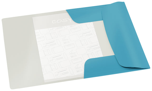 Elastomap Leitz WOW A4 3-kleps Karton Blauw, 150 Vel - 2