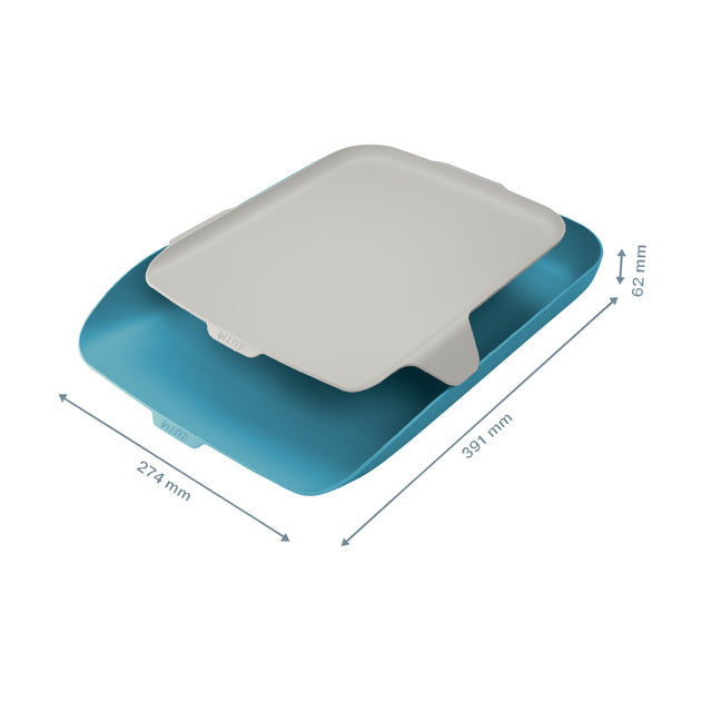 Leitz Cosy A4 Brievenbak met Desk Organizer Blauw - 2