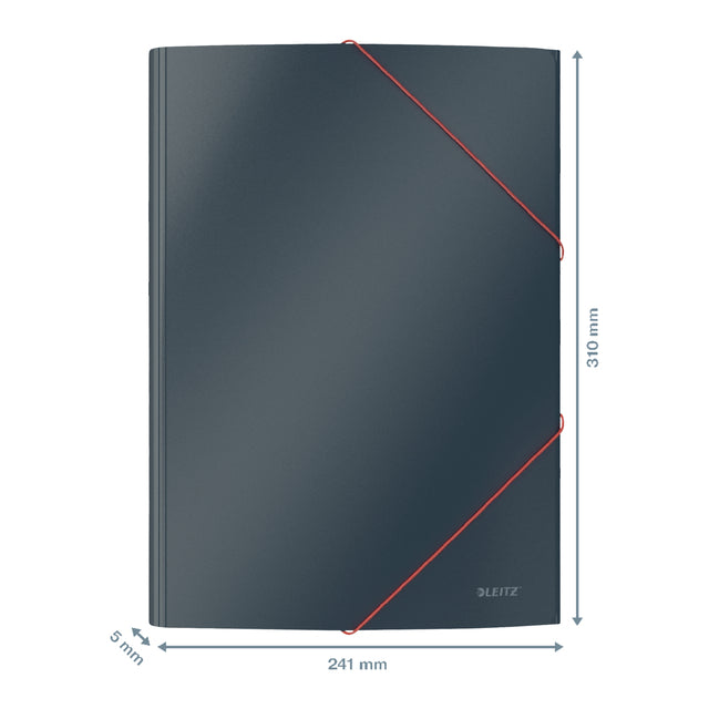 Elastomap Leitz WOW A4 3-kleps Karton Grijs, Zuurvrij - 3