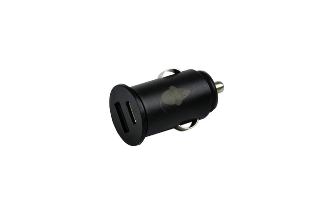 Green Mouse Autolader USB-A+C 2.4A Zwart