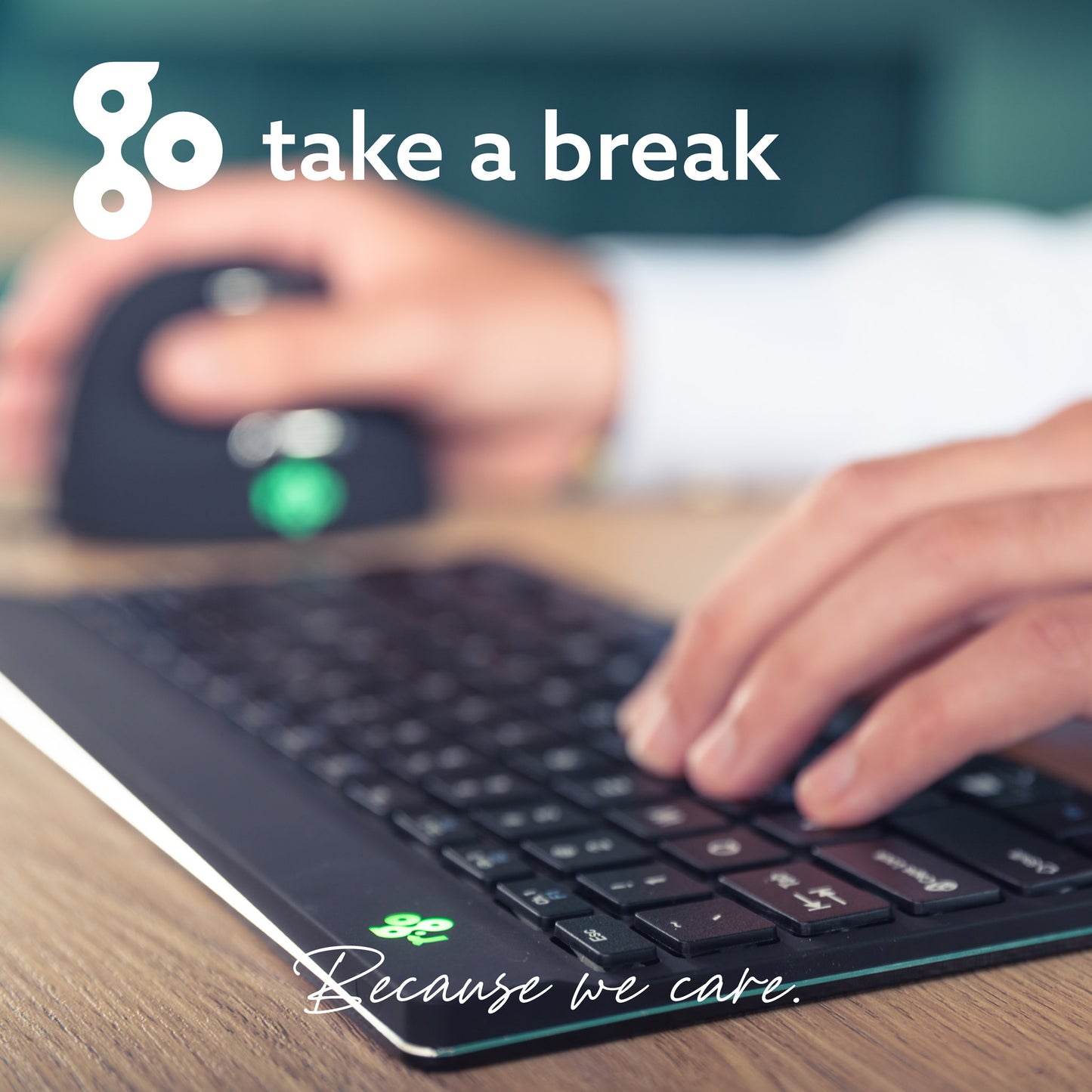 R-Go Ergonomisch Compact Break QWERTY Toetsenbord met Pauzesignalen - 4