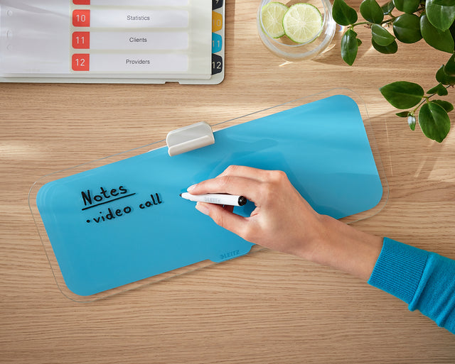 Leitz Cosy Glazen Desktop Notitiebord Blauw - 2