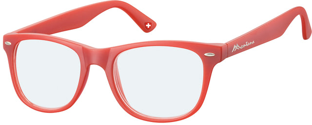 Blue Light Filter Bril Montana +0.00dpt in Rood
