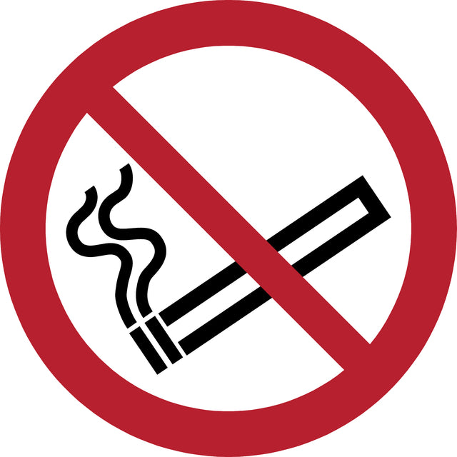 Pictogram Rookverbod Ø 200 mm ISO 7010 Rood-Wit