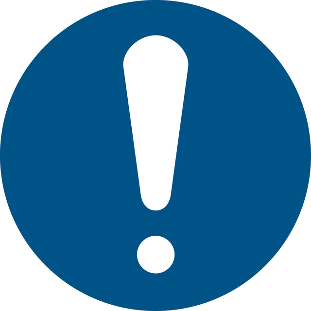 Pictogram Algemeen Gebod Ø 200 mm ISO 7010 blauw-wit