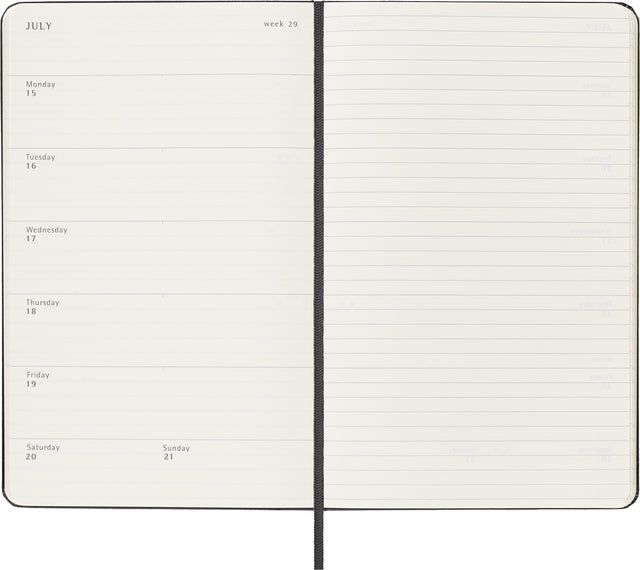 Agenda 2023/24 Moleskine Weekplanner L 130x210mm Zwart - 4