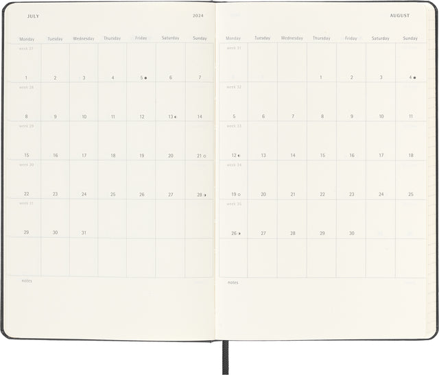 Agenda 2023/24 Moleskine Weekplanner L 130x210mm Zwart - 5