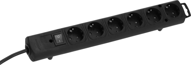 Brennenstuhl Comfort Plus 6-voudige Stekkerdoos, 2m Kabel, Zwart - 3