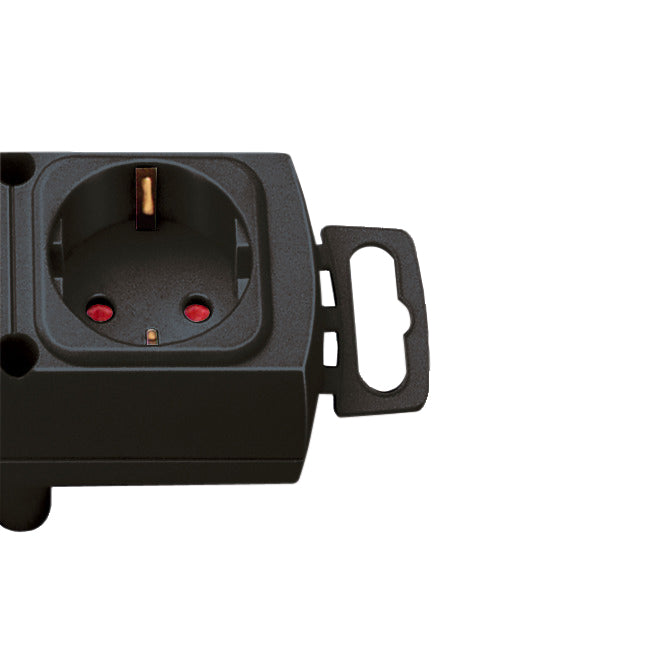 4-weg Verdeeldoos Comfort Plus met 2m kabel zwart - 5