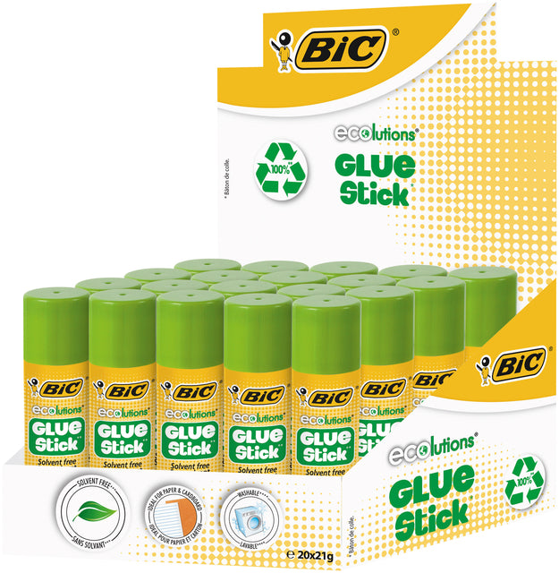 Lijmstift Bic ECOlutions 21 gram, milieuvriendelijk