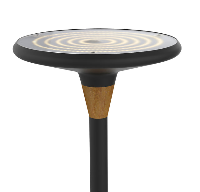 Vloerlamp Unilux Baly LED bamboe zwart met indirecte verlichting - 3