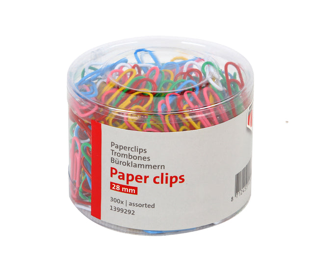 Quantore Paperclips 28mm Assorti, 300 stuks