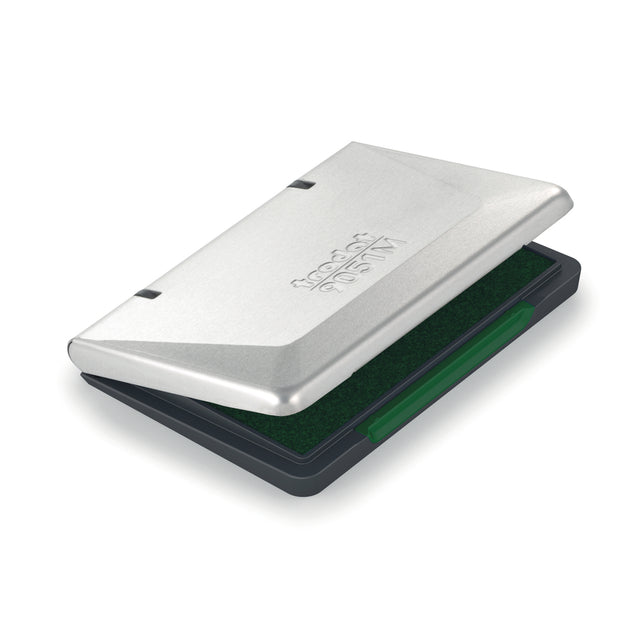 Groen metalen stempelkussen, 9x5cm, Trodat 9071M