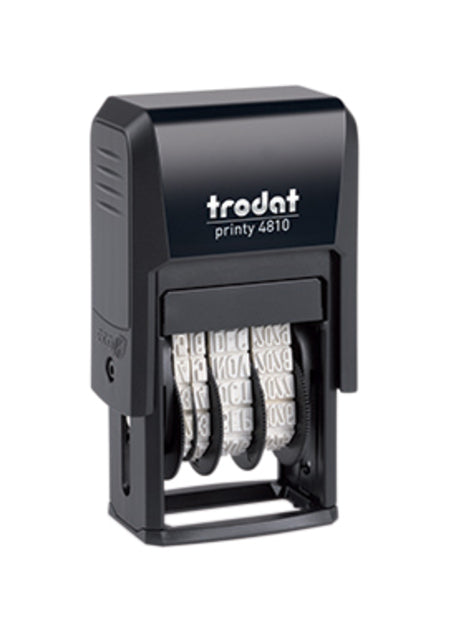 Datumstempel Trodat Printy 4810 met 3,8mm Hoogte en Zwarte Inkt