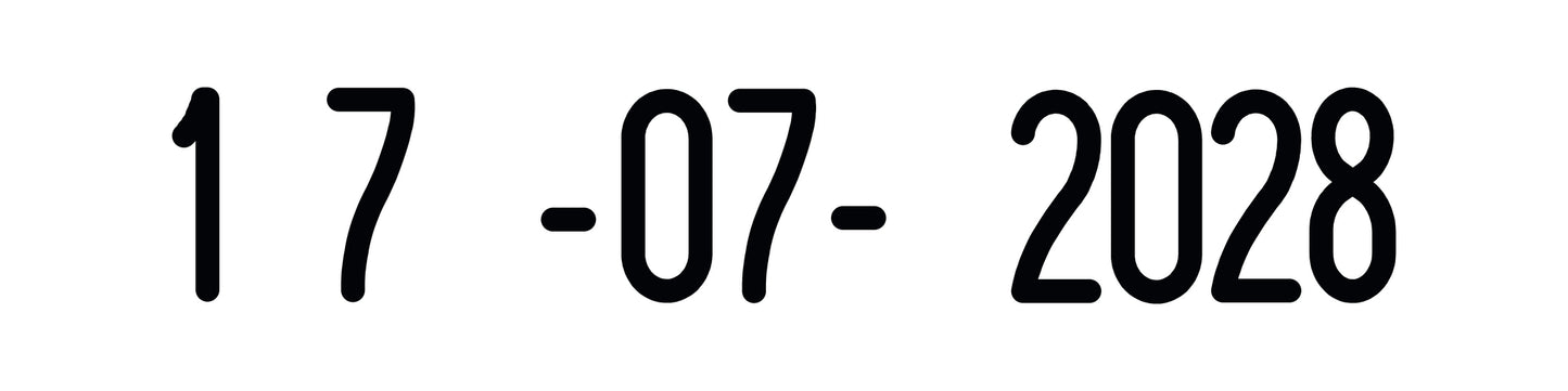 Datumstempel Trodat Printy 4820 ISO met 4mm Hoogte en Zwarte Inkt