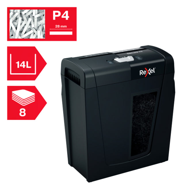 Rexel Secure X8 P4 Papiervernietiger 4x40mm Handmatig - 4