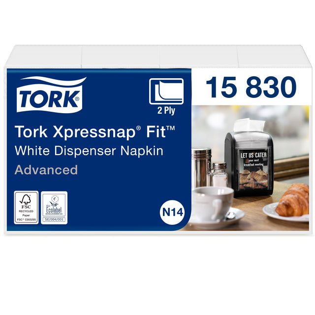 Servet Tork voor dispenser 21.3×16.5cm wit