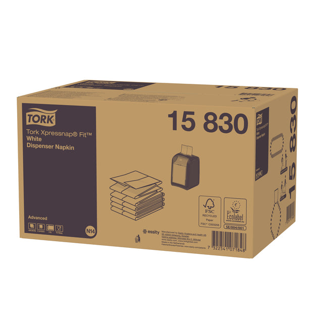 Servet Tork voor dispenser 21.3×16.5cm wit - 3