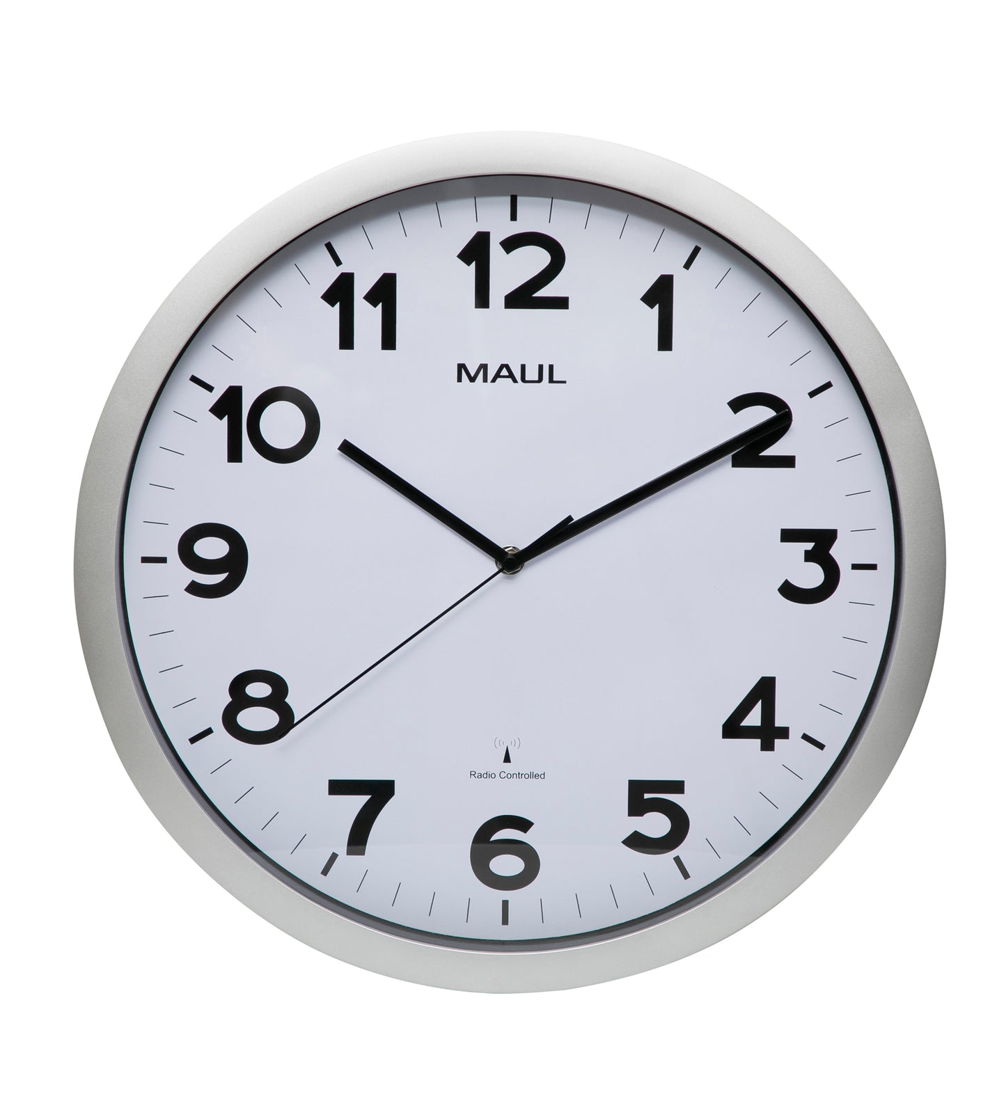 Maul Step RC wandklok Ø40cm zilver/wit kunststof