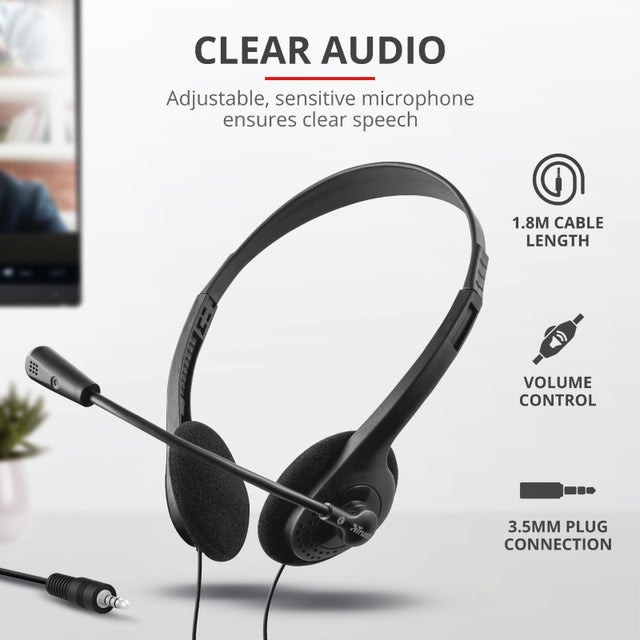 Trust Primo Chat Headset met Verstelbare Microfoon - 4
