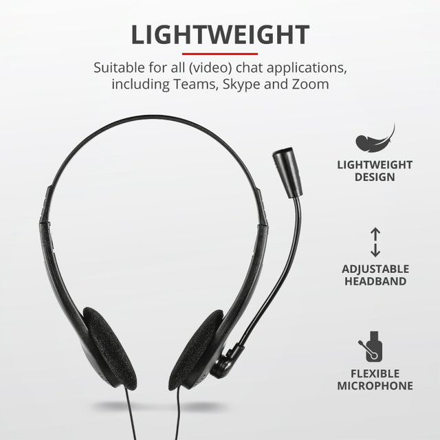 Trust Primo Chat Headset met Verstelbare Microfoon - 5