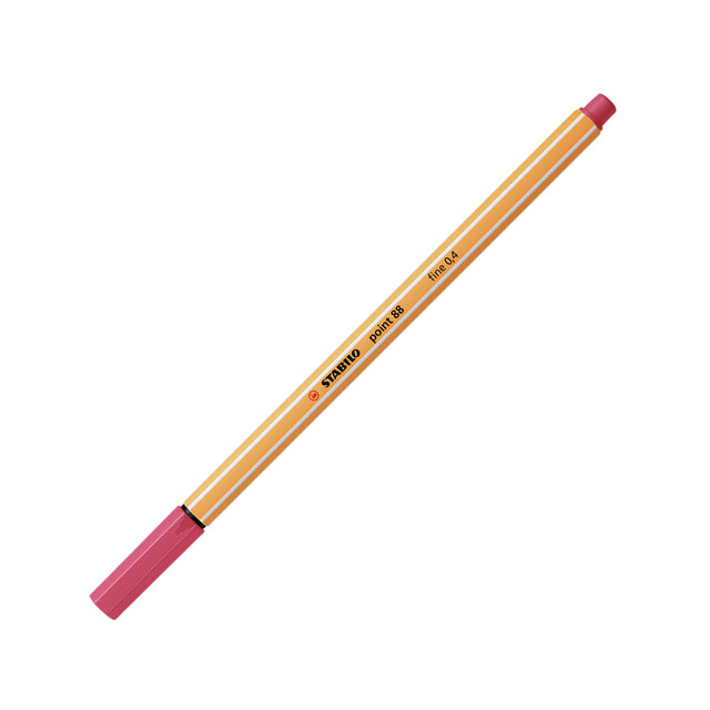 Fineliner STABILO point 88/49 F Aardbeienrood, 0,4mm