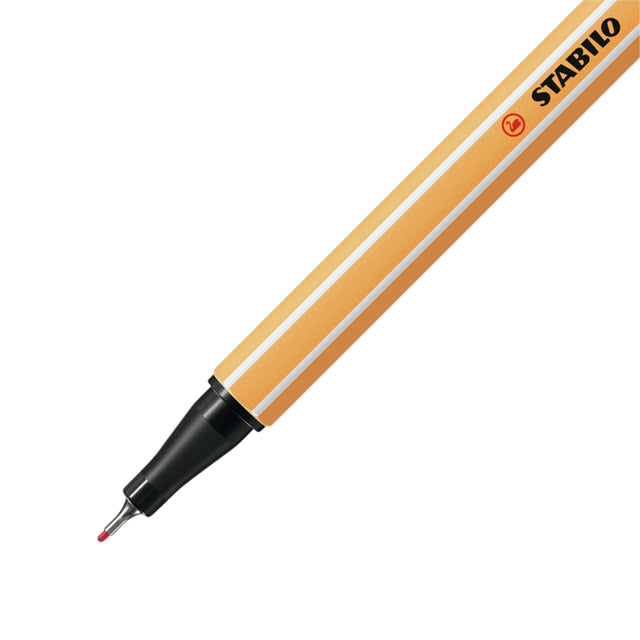 Fineliner STABILO point 88/49 F Aardbeienrood, 0,4mm - 2