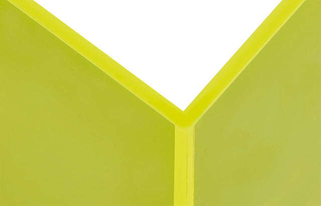 Maul acryl boekensteun neon geel 10x10x13cm - 3