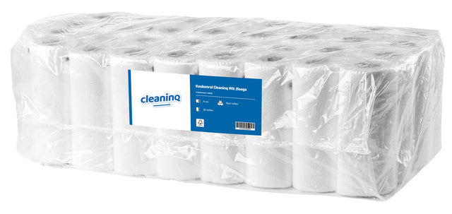 Cleaninq Keukenrol 2-laags Wit 50 Vel per Rol, 16 Rollen