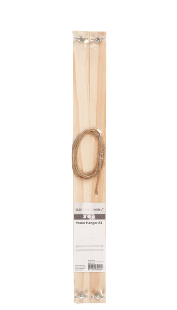 Crea Com Posterhanger set in licht hout, 33,6x2x2,2cm - 2