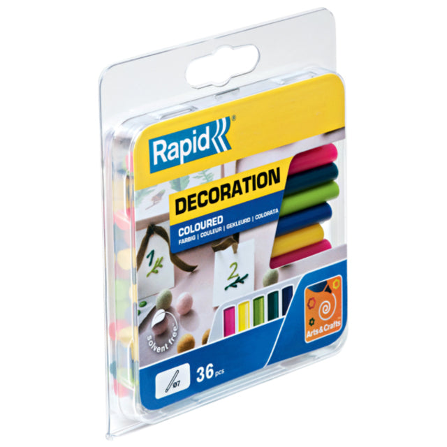 Rapid Lijmpatroon 7mm 36 Sticks, assorti kleuren - 2