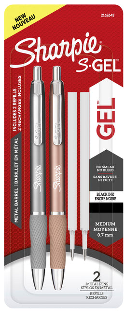 Sharpie S-Gel M Metal Assorti gelpen met veeg- en doorbloedingstechnologie