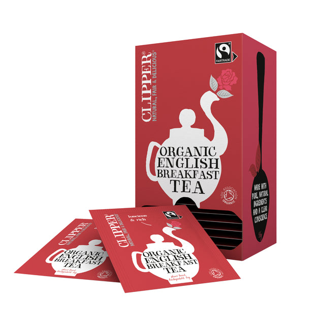 Clipper Bio English Breakfast Theezakjes, 25 stuks