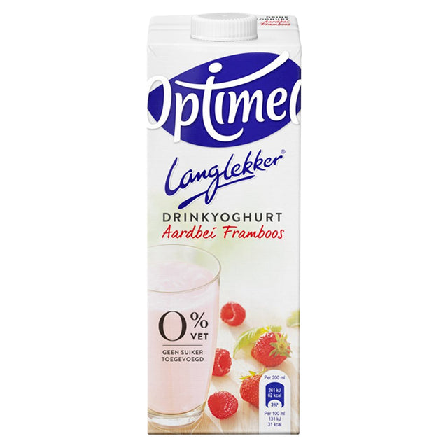 Optimel LL Drinkyoghurt Aardbei Framboos 1 liter